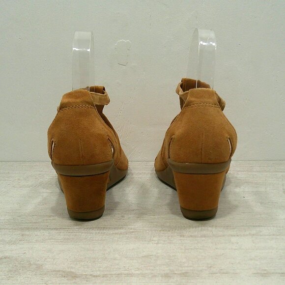 Earth Women's Curvet Biscuit Wedge Leather Peep Toe Sandals   Size 6.5 B - Picture 5 of 9